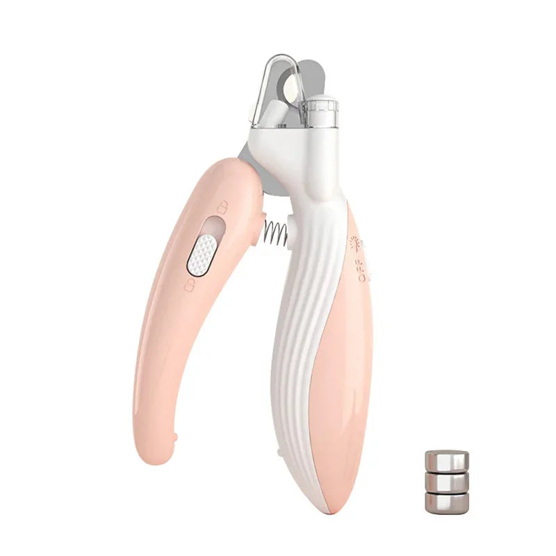 Safe Pet Nail Clippers with LED Light,Professional Claw Grooming Scissors Trimmer for Dogs Cats Rabbits,Stainless Steel Portable
