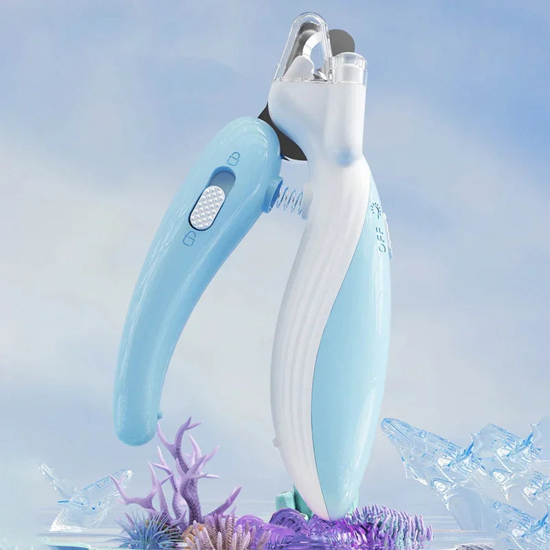 Safe Pet Nail Clippers with LED Light,Professional Claw Grooming Scissors Trimmer for Dogs Cats Rabbits,Stainless Steel Portable